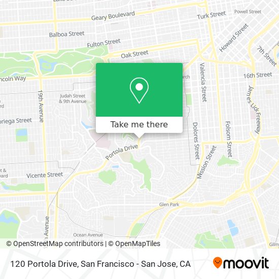 120 Portola Drive map