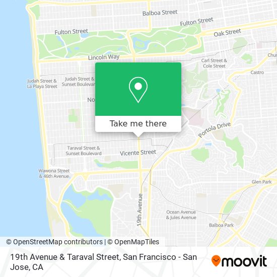 Mapa de 19th Avenue & Taraval Street