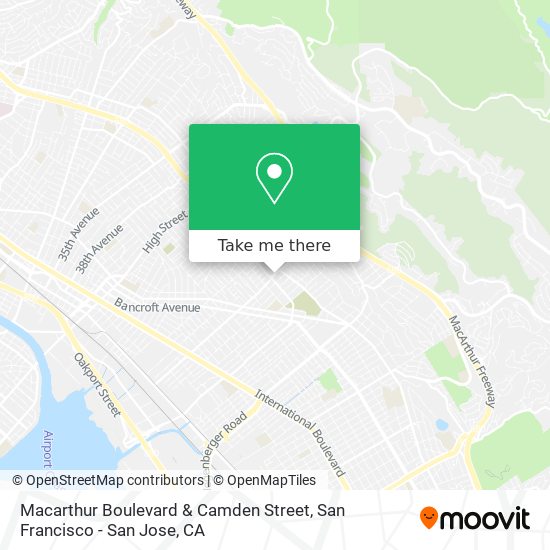 Macarthur Boulevard & Camden Street map