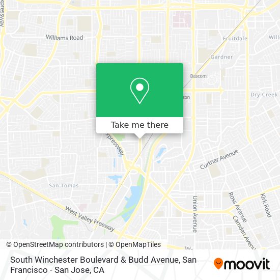 Mapa de South Winchester Boulevard & Budd Avenue