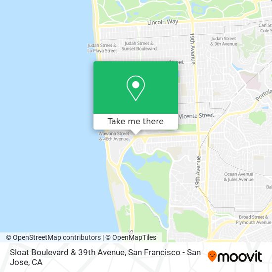 Sloat Boulevard & 39th Avenue map