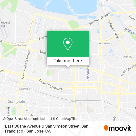 East Duane Avenue & San Simeon Street map