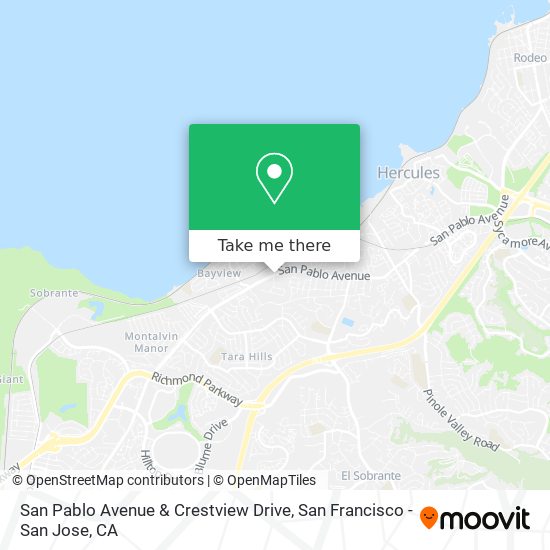 San Pablo Avenue & Crestview Drive map