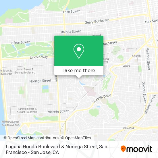 Laguna Honda Boulevard & Noriega Street map