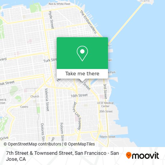 7th Street & Townsend Street map