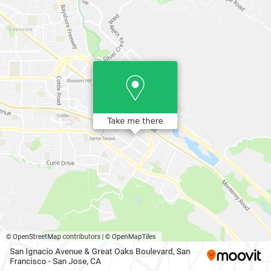 San Ignacio Avenue & Great Oaks Boulevard map