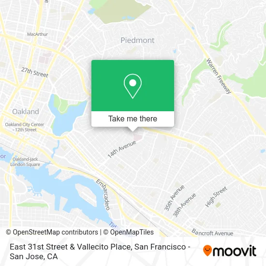 Mapa de East 31st Street & Vallecito Place