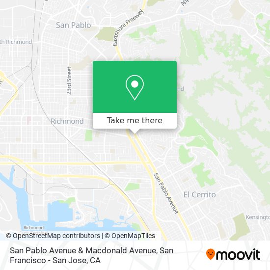 San Pablo Avenue & Macdonald Avenue map