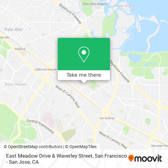 East Meadow Drive & Waverley Street map