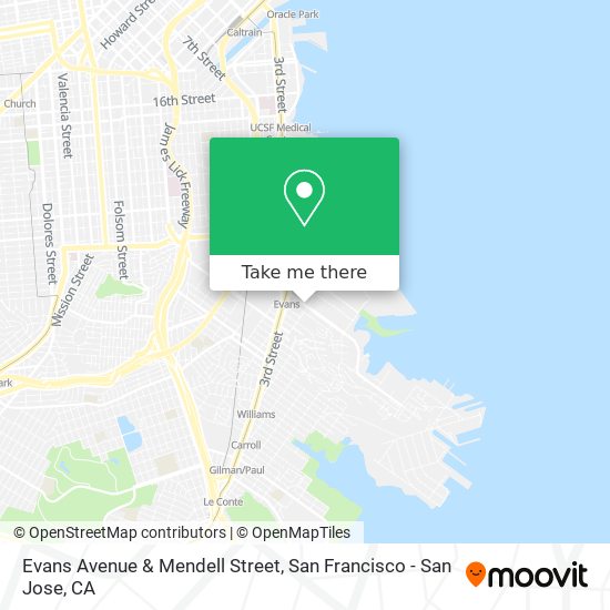 Evans Avenue & Mendell Street map