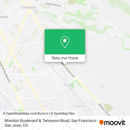 Mapa de Mission Boulevard & Tennyson Road