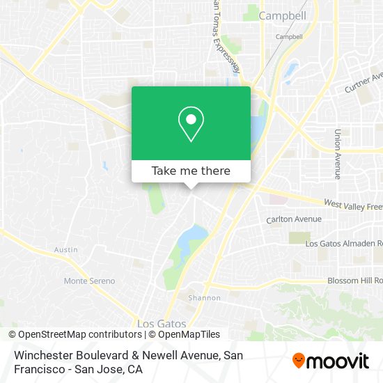 Mapa de Winchester Boulevard & Newell Avenue