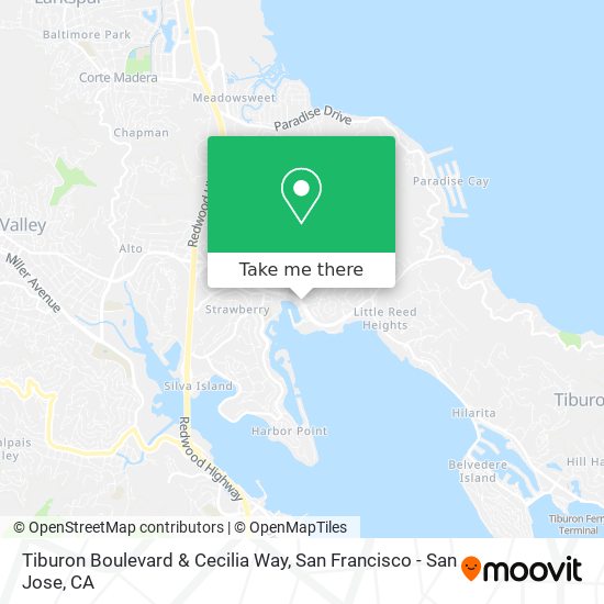 Tiburon Boulevard & Cecilia Way map