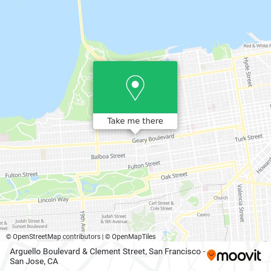 Mapa de Arguello Boulevard & Clement Street