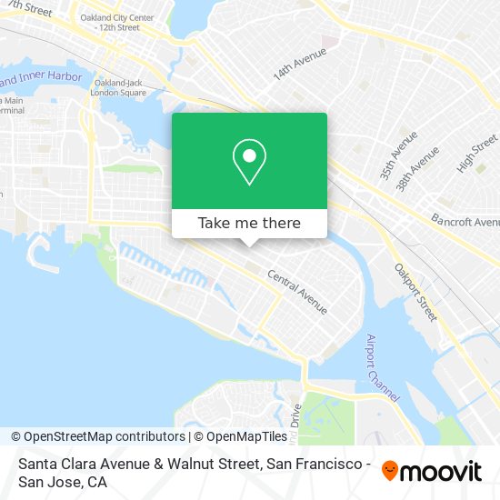 Mapa de Santa Clara Avenue & Walnut Street