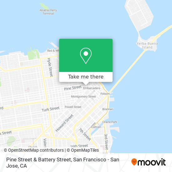 Pine Street & Battery Street map