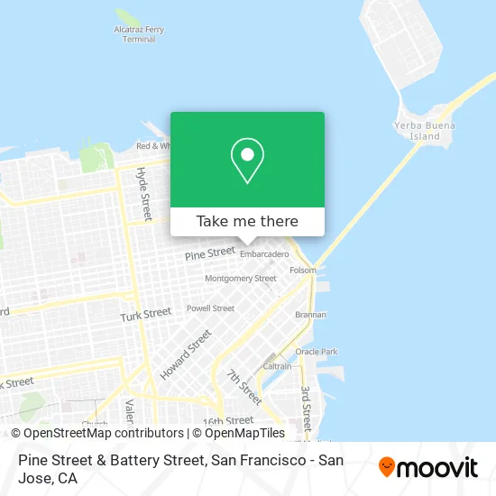 Mapa de Pine Street & Battery Street