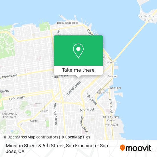 Mission Street & 6th Street map