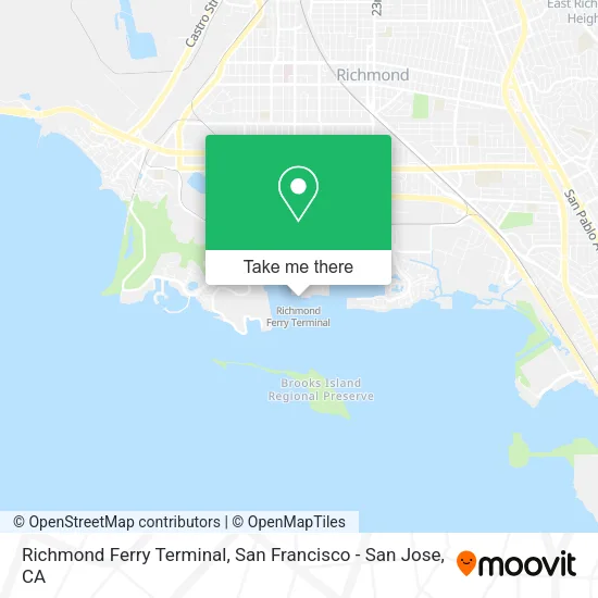 Richmond Ferry Terminal map