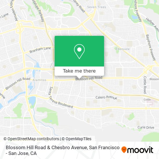 Blossom Hill Road & Chesbro Avenue map