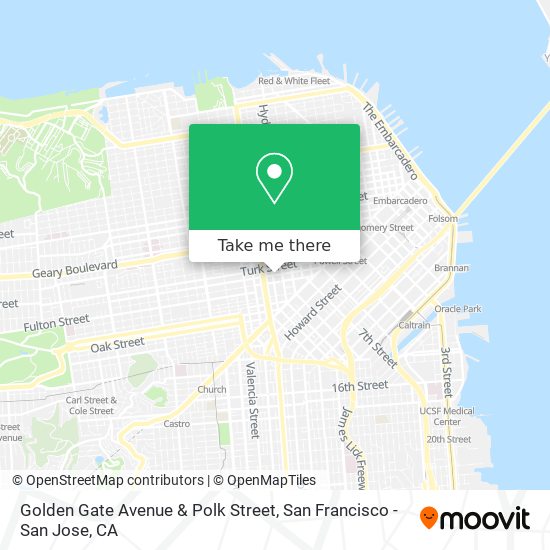 Golden Gate Avenue & Polk Street map
