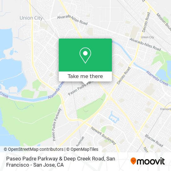 Paseo Padre Parkway & Deep Creek Road map
