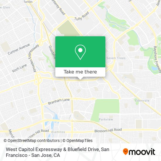 West Capitol Expressway & Bluefield Drive map