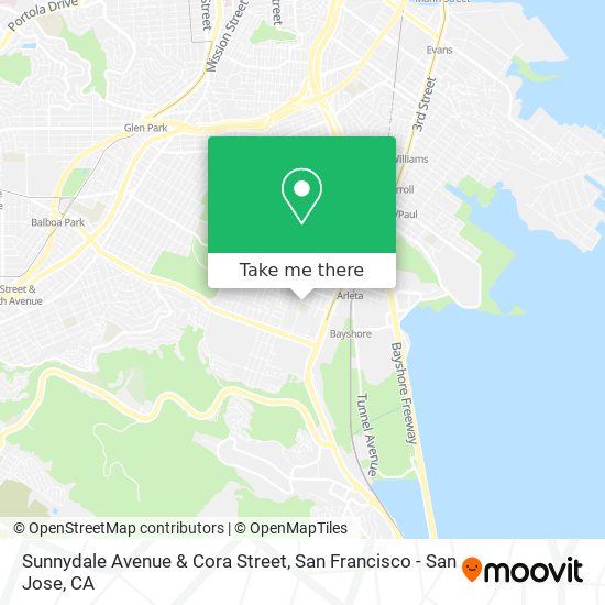 Mapa de Sunnydale Avenue & Cora Street