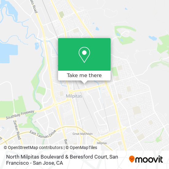 North Milpitas Boulevard & Beresford Court map