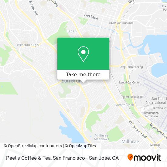 Peet's Coffee & Tea map