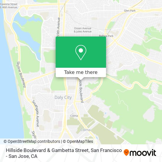 Mapa de Hillside Boulevard & Gambetta Street