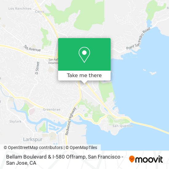 Bellam Boulevard & I-580 Offramp map