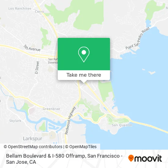 Bellam Boulevard & I-580 Offramp map
