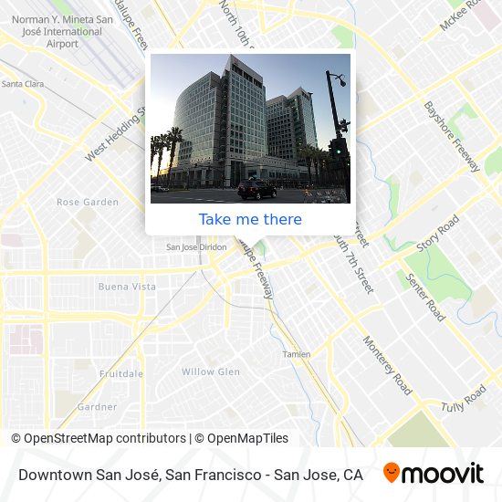 Downtown San José map