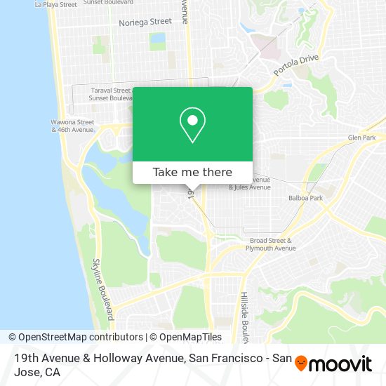 Mapa de 19th Avenue & Holloway Avenue