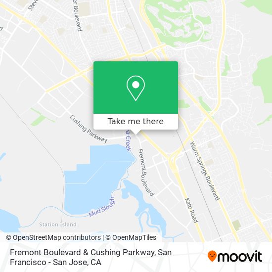 Fremont Boulevard & Cushing Parkway map