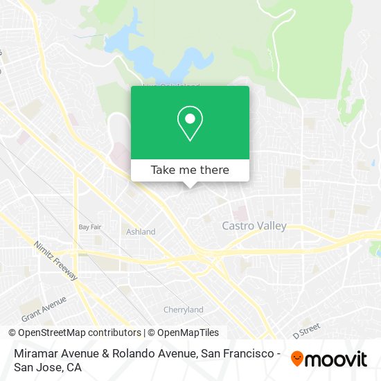 Miramar Avenue & Rolando Avenue map