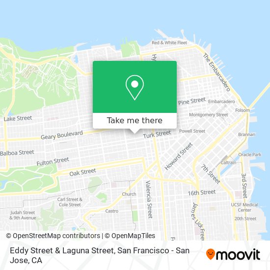 Eddy Street & Laguna Street map