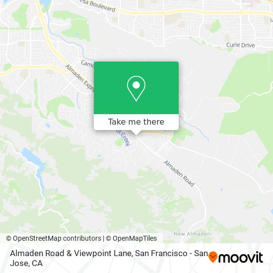 Almaden Road & Viewpoint Lane map