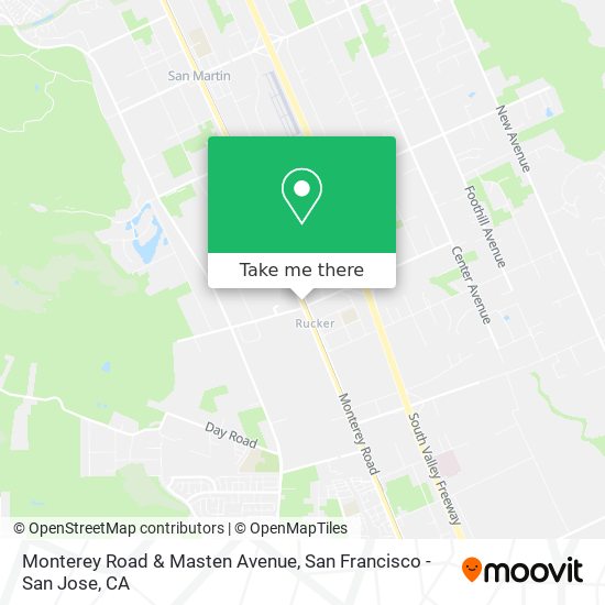 Monterey Road & Masten Avenue map