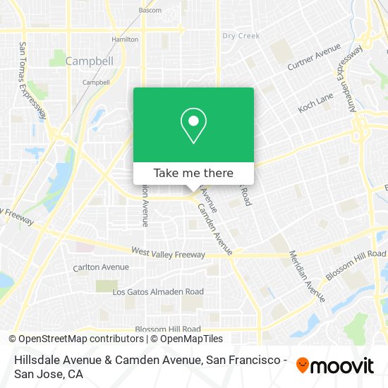 Mapa de Hillsdale Avenue & Camden Avenue