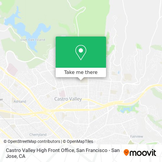 Castro Valley High Front Office map