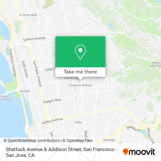 Shattuck Avenue & Addison Street map
