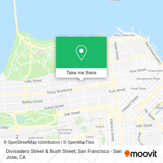 Mapa de Divisadero Street & Bush Street
