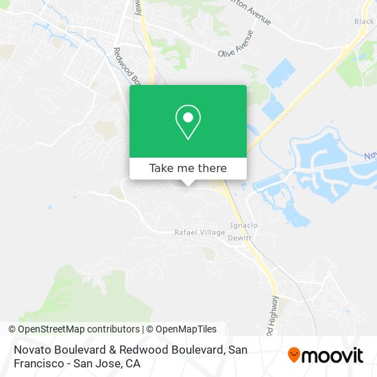 Novato Boulevard & Redwood Boulevard map
