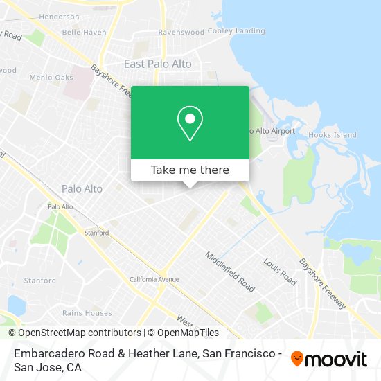 Mapa de Embarcadero Road & Heather Lane