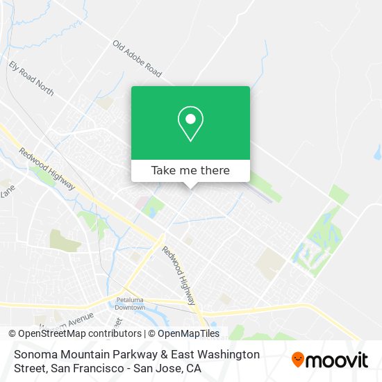 Sonoma Mountain Parkway & East Washington Street map