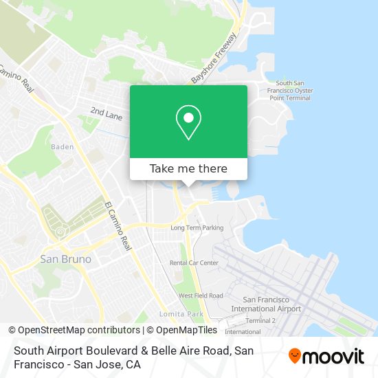 Mapa de South Airport Boulevard & Belle Aire Road