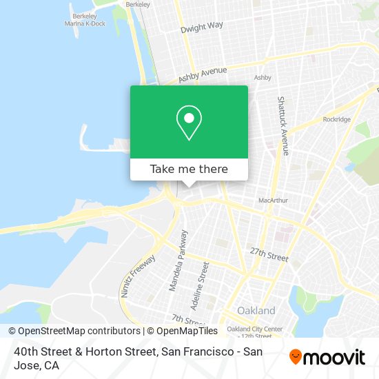 40th Street & Horton Street map