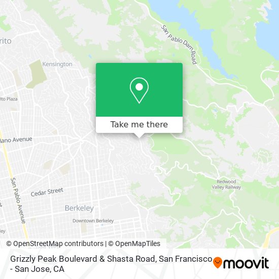 Mapa de Grizzly Peak Boulevard & Shasta Road
